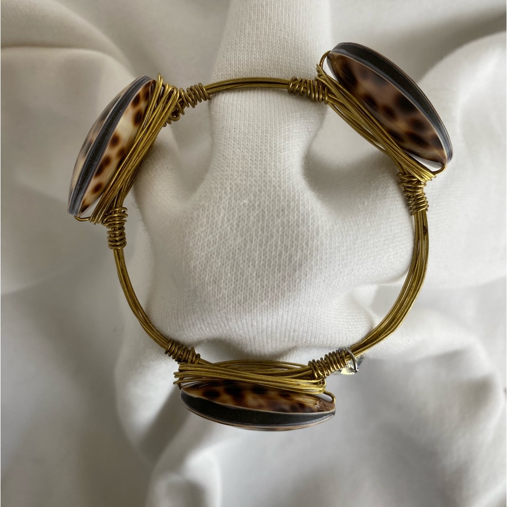 New Handcrafted Tortoise Shell Wire Wrapped Brace… - image 4